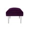 Denver Velvet Channel Tufted Bench with Mirrorred Lacquer Finish With Gold/Chrome Legs